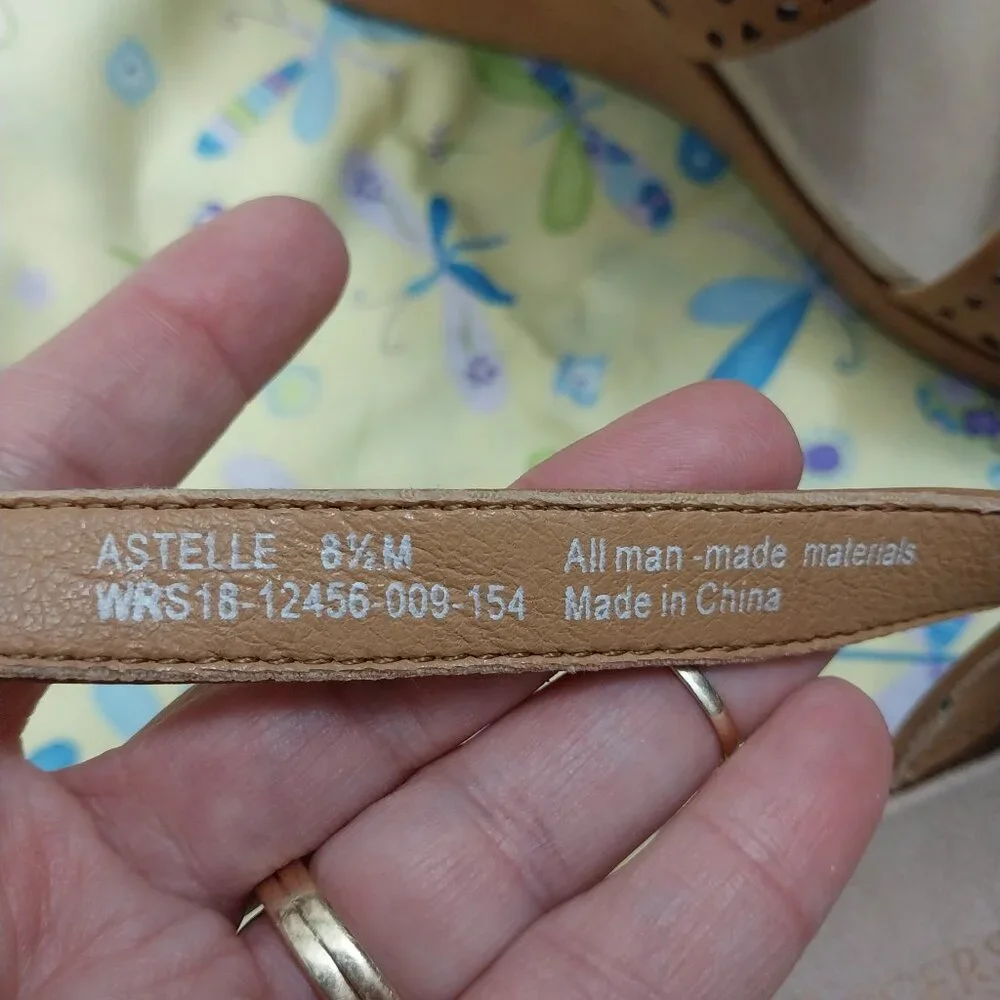 2973 Size 8.5 Kim Rogers Ultra Comfort Technology Leather Look Wedge Heels. - Picture 4 of 9